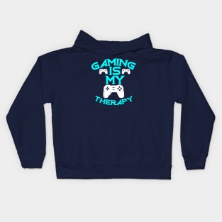 Gaming Is My Therapy Funny Video Games Kids Hoodie